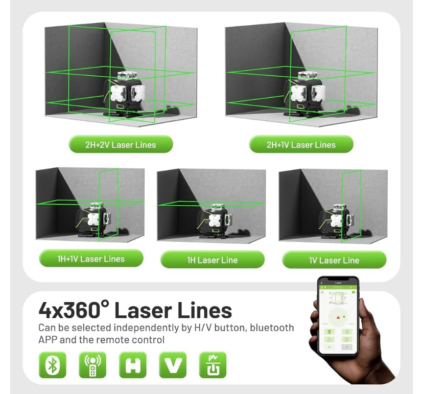 Laser level Huepar SO4CG/CR available in store pick up only shipping not available
